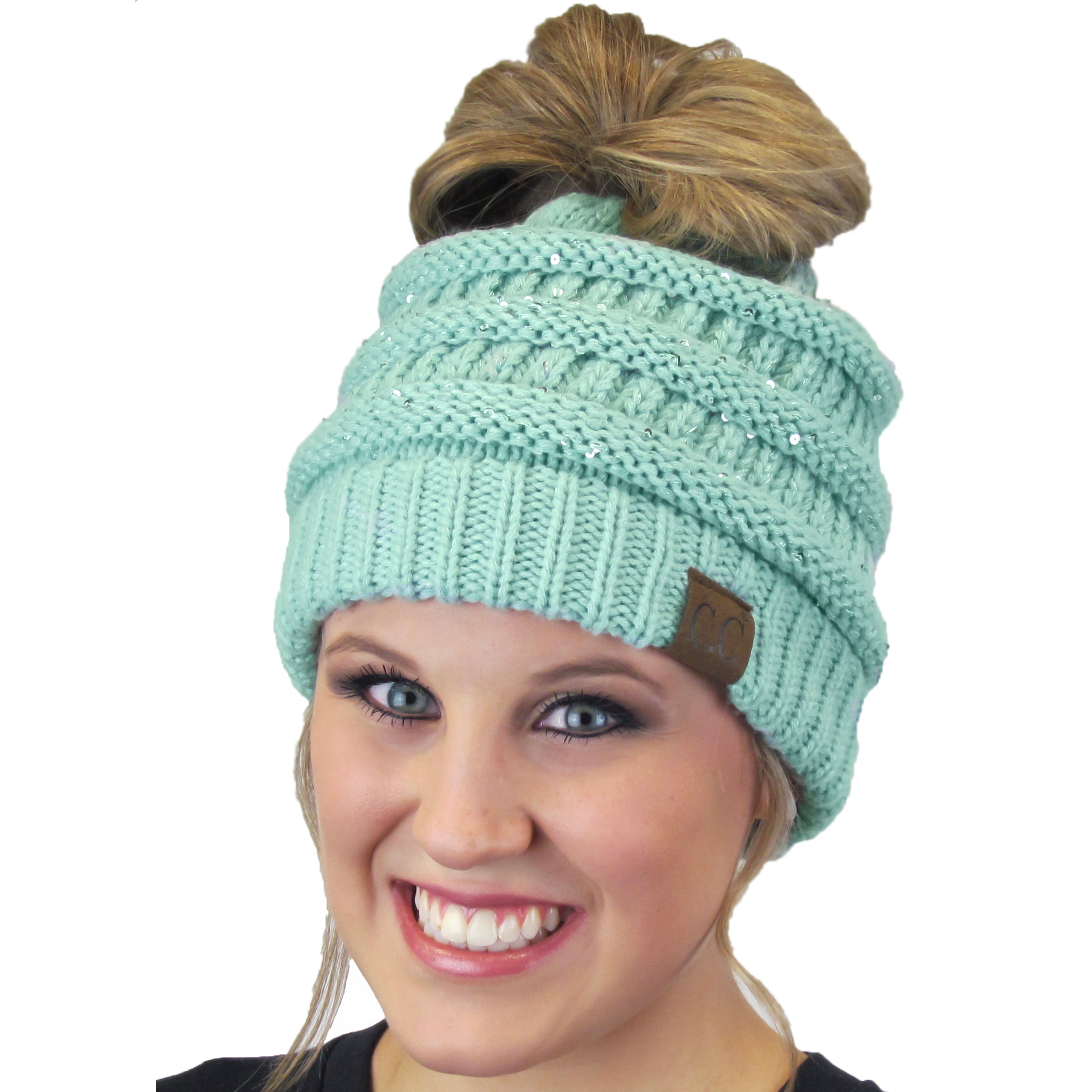 MB-730 SEQUIN BEANIE MINT