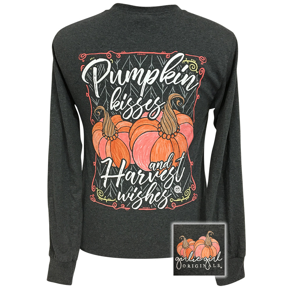 Pumpkin Kisses Black Heather LS