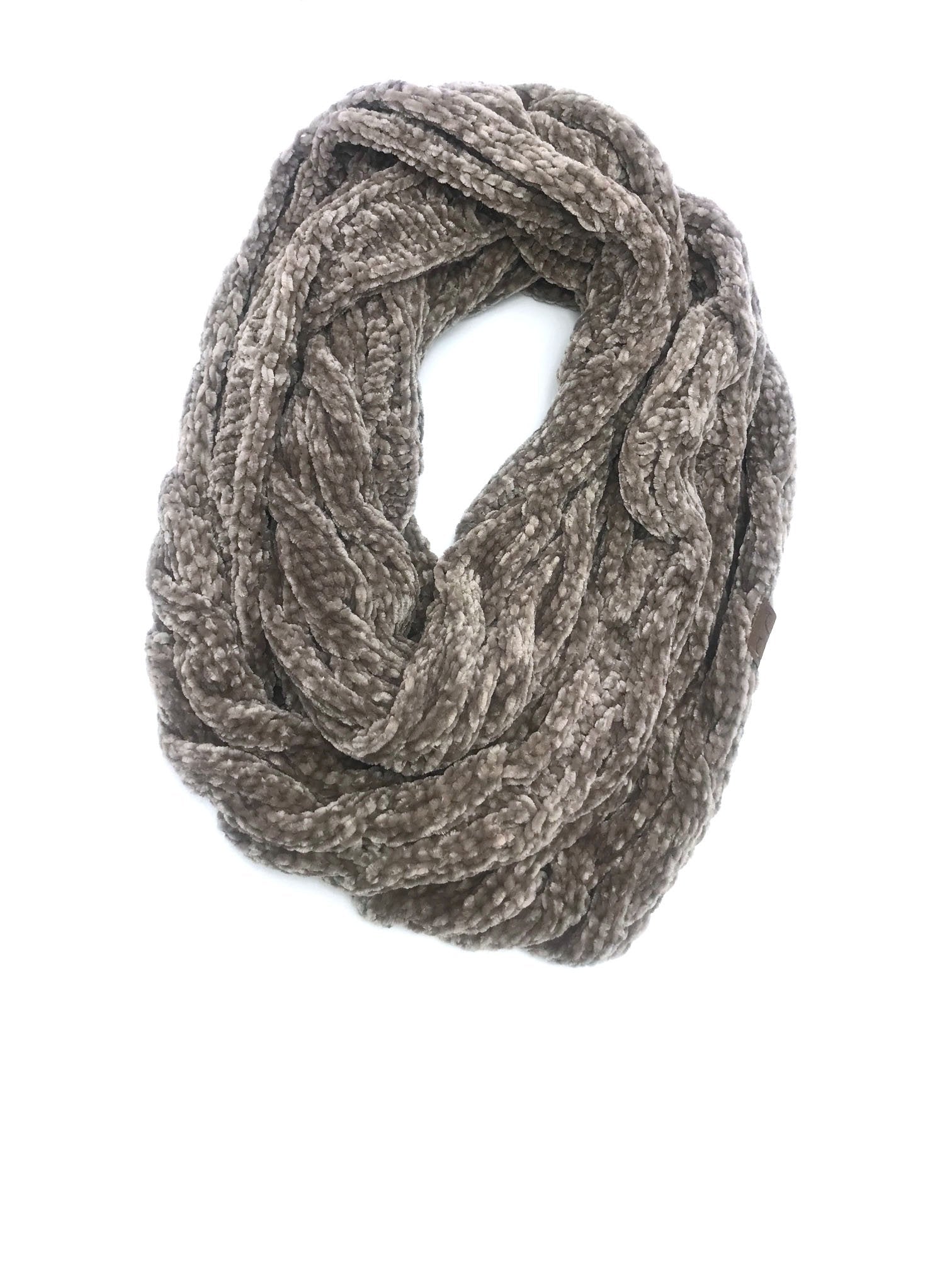 SF-30 TAUPE VELOUR SCARF