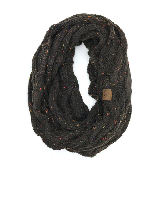 SF-33 Brown Speckled Infinity Scarf