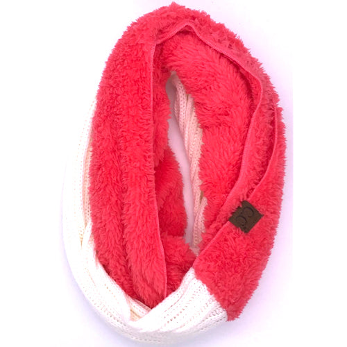 SF-88 Sherpa Infinity Scarf Ivory Coral