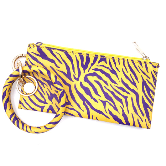 CL-8848 Wristlet Tiger Purple Yellow