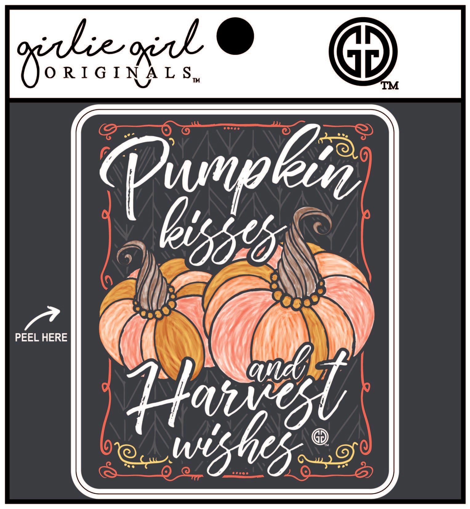 Decal/Sticker Pumpkin Kisses