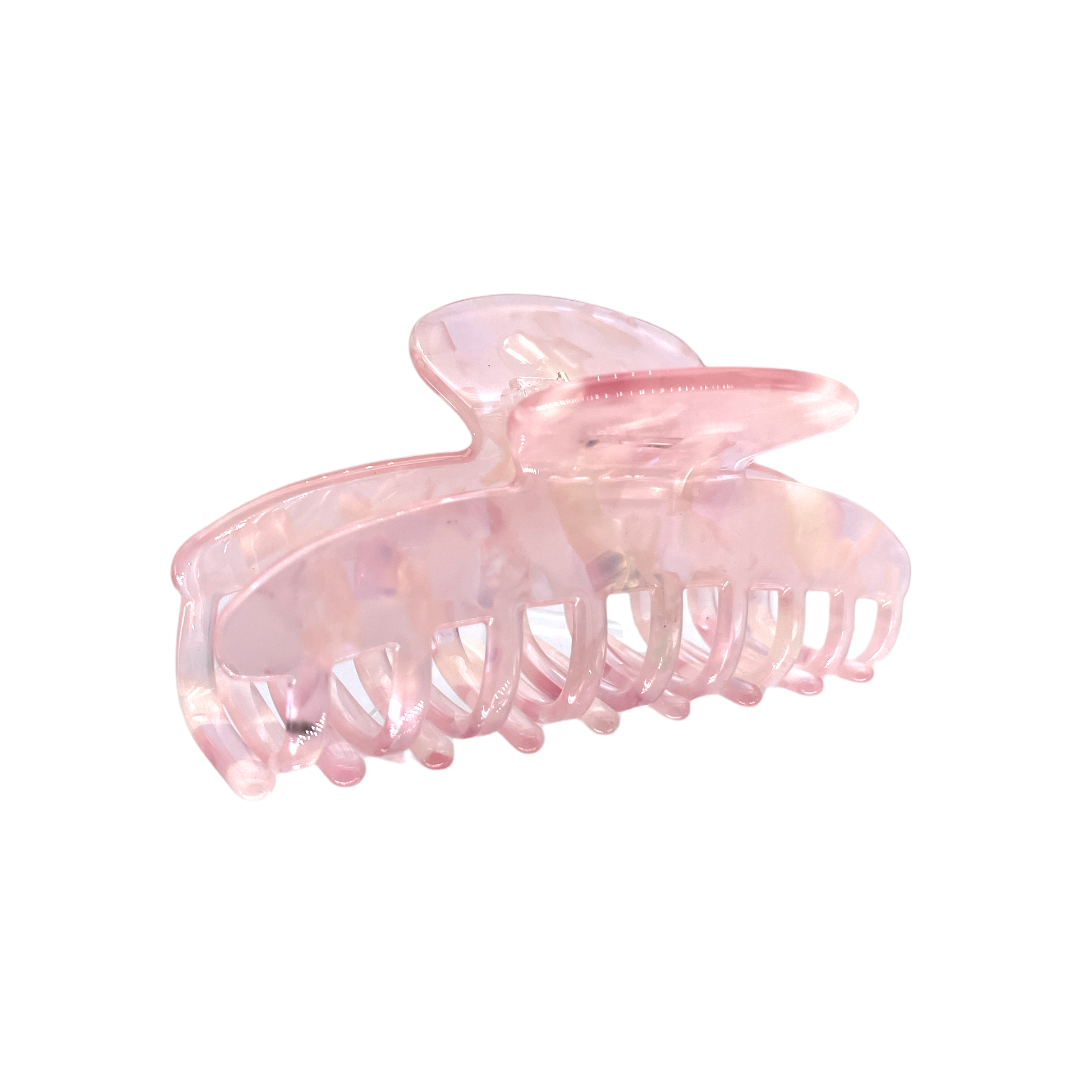 HCO-13M Oval Hair Clip-LT Pink Clear 4M
