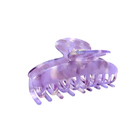 HCO-13 Oval Hair Clip-Purple White