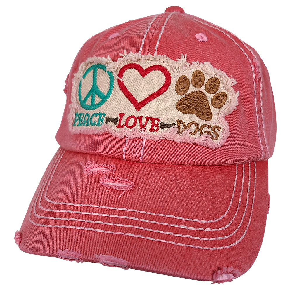 KBV-1405 Peace Love Dogs Hot Pink
