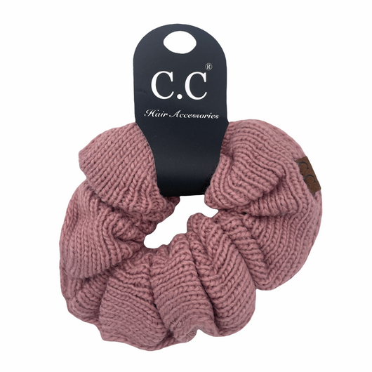 SCR-04 C.C KNIT SCRUNCHIE ROSE