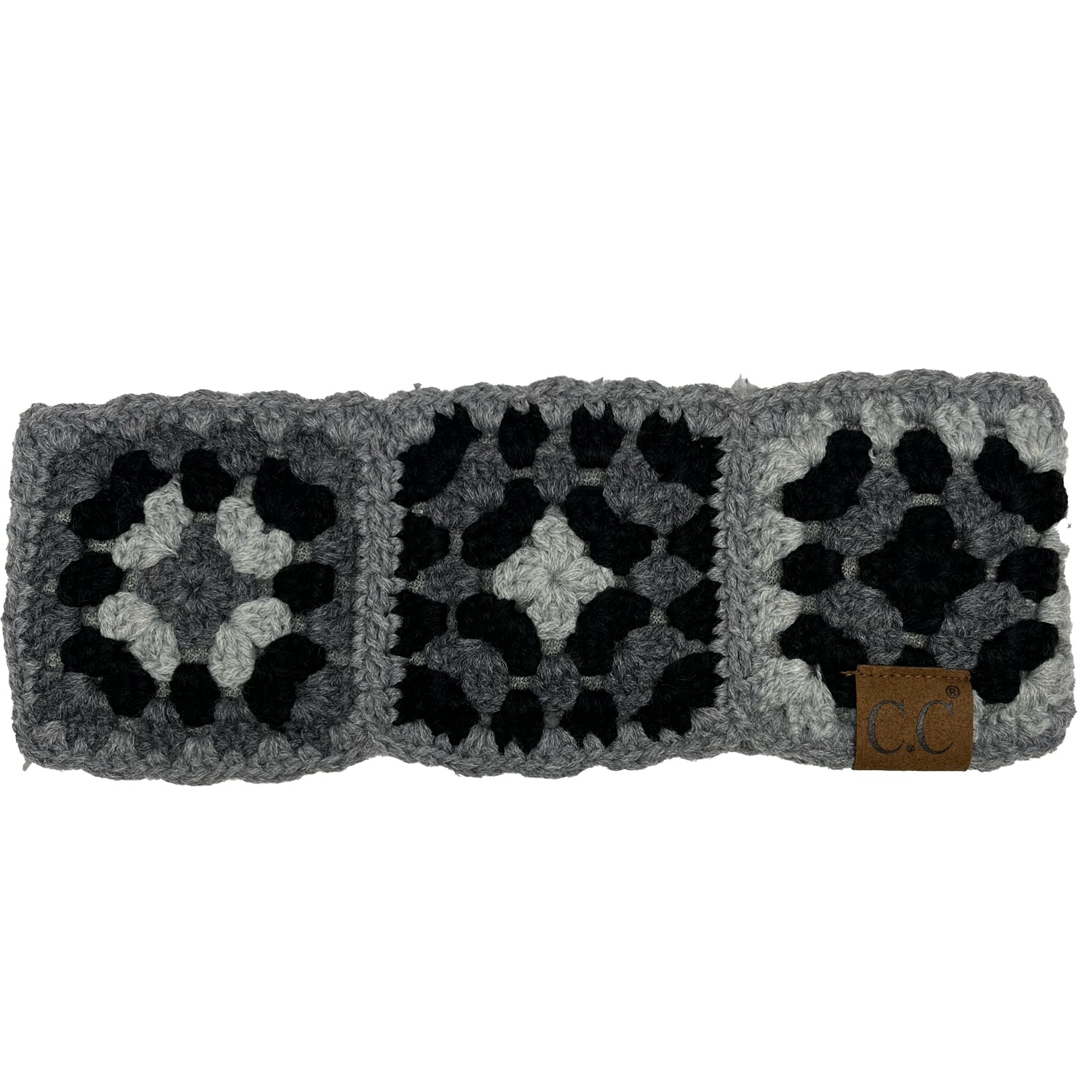 HW-7393 C.C Hand Crocheted Headwrap-Grey