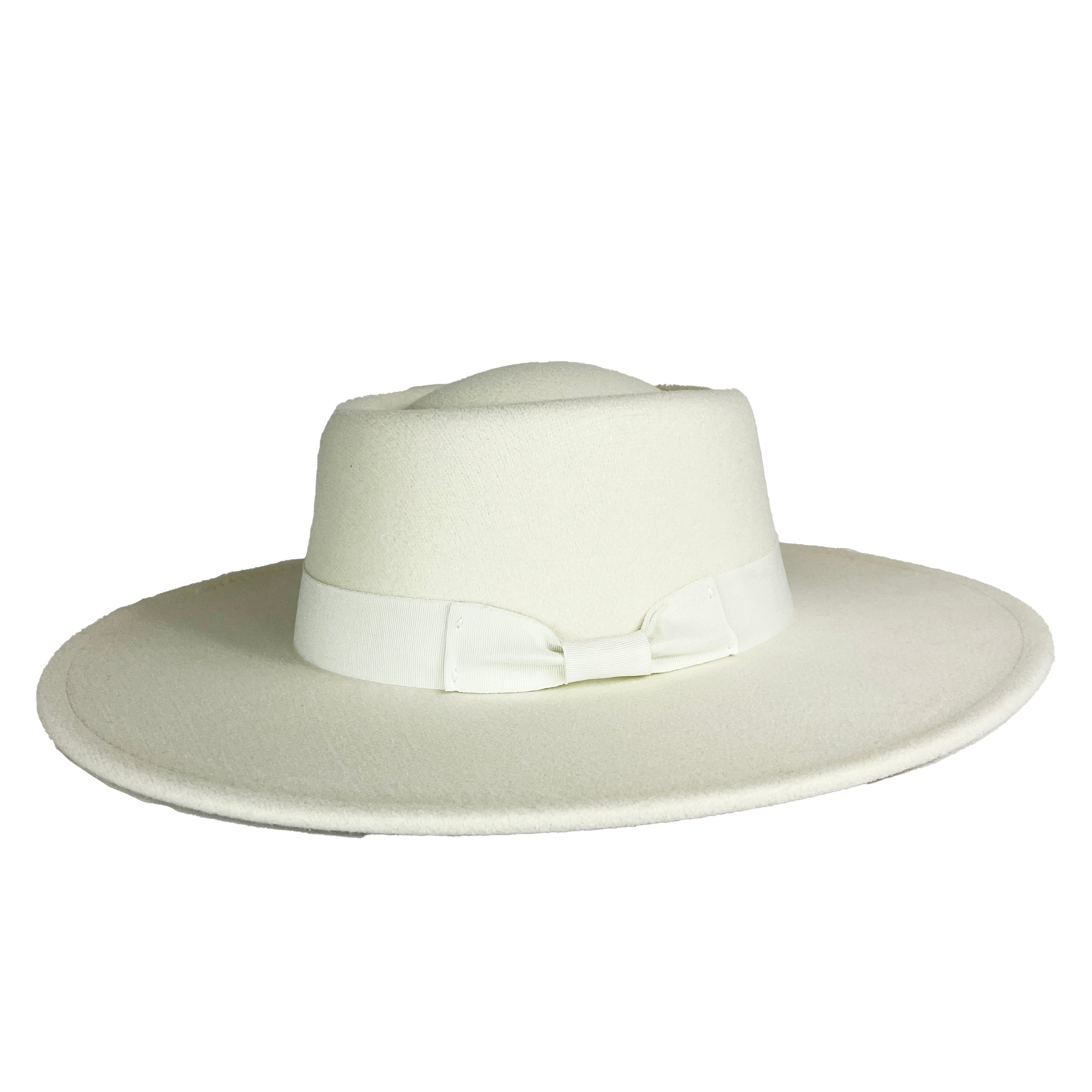 FH-8111 Felt Brim Hat- White