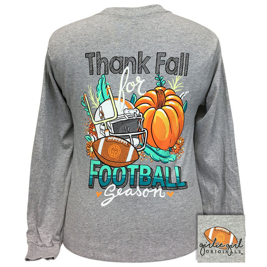 Thank Fall Football-Sport Grey LS-2332