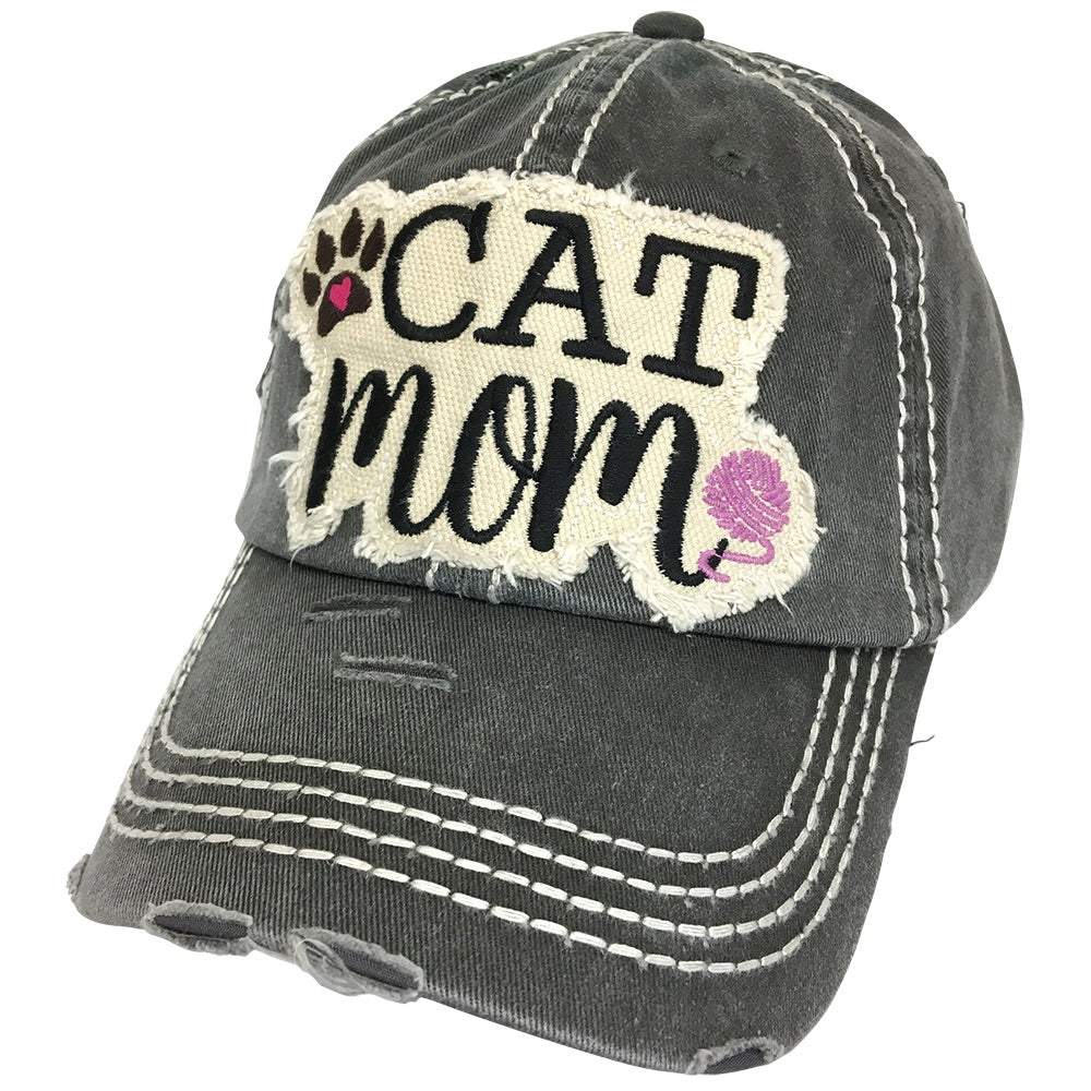 KBV-1260 Cat Mom Cap Black