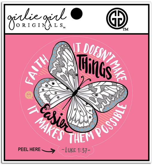 Decal/Sticker Faith Butterfly 2385