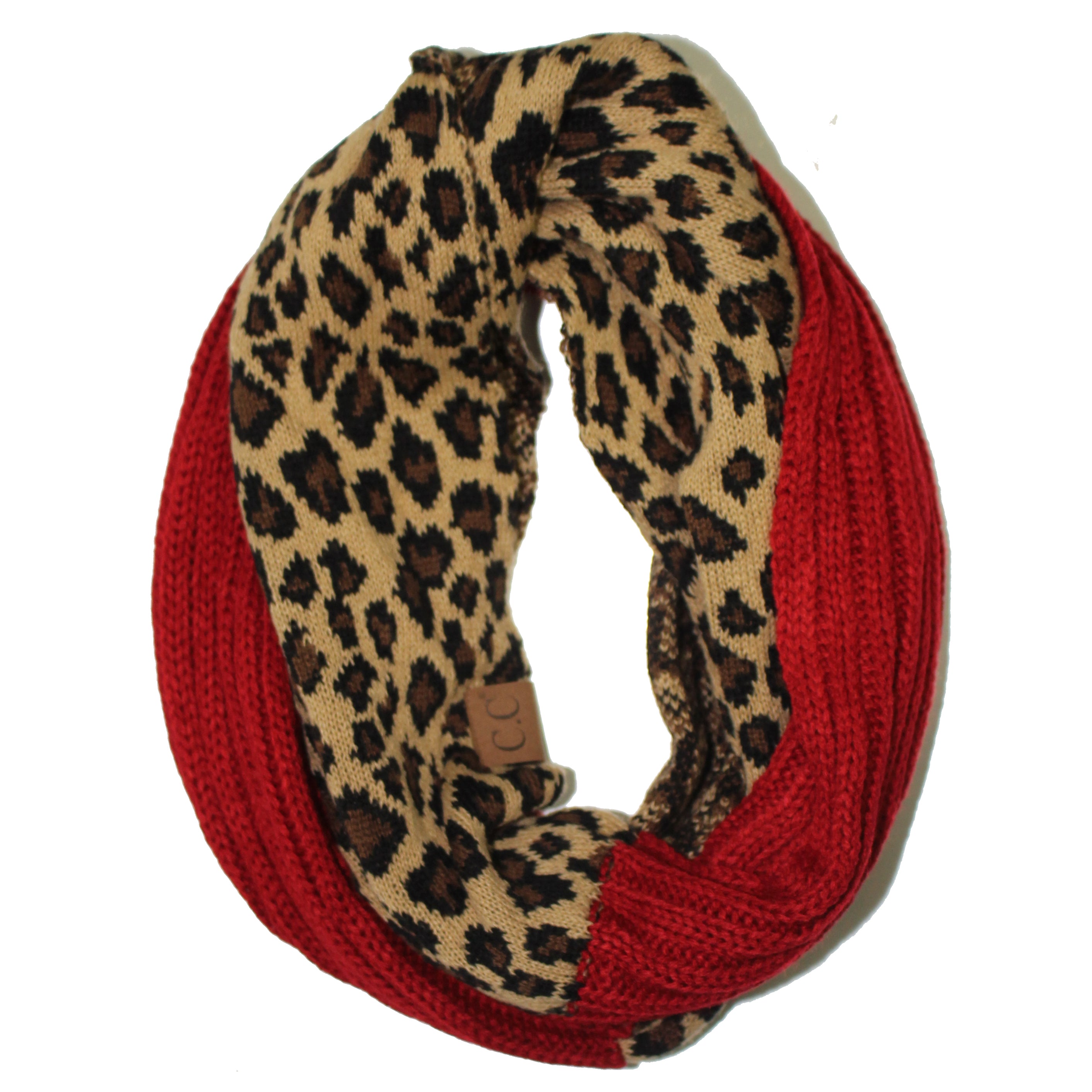 SF-45 Red Leopard Scarf